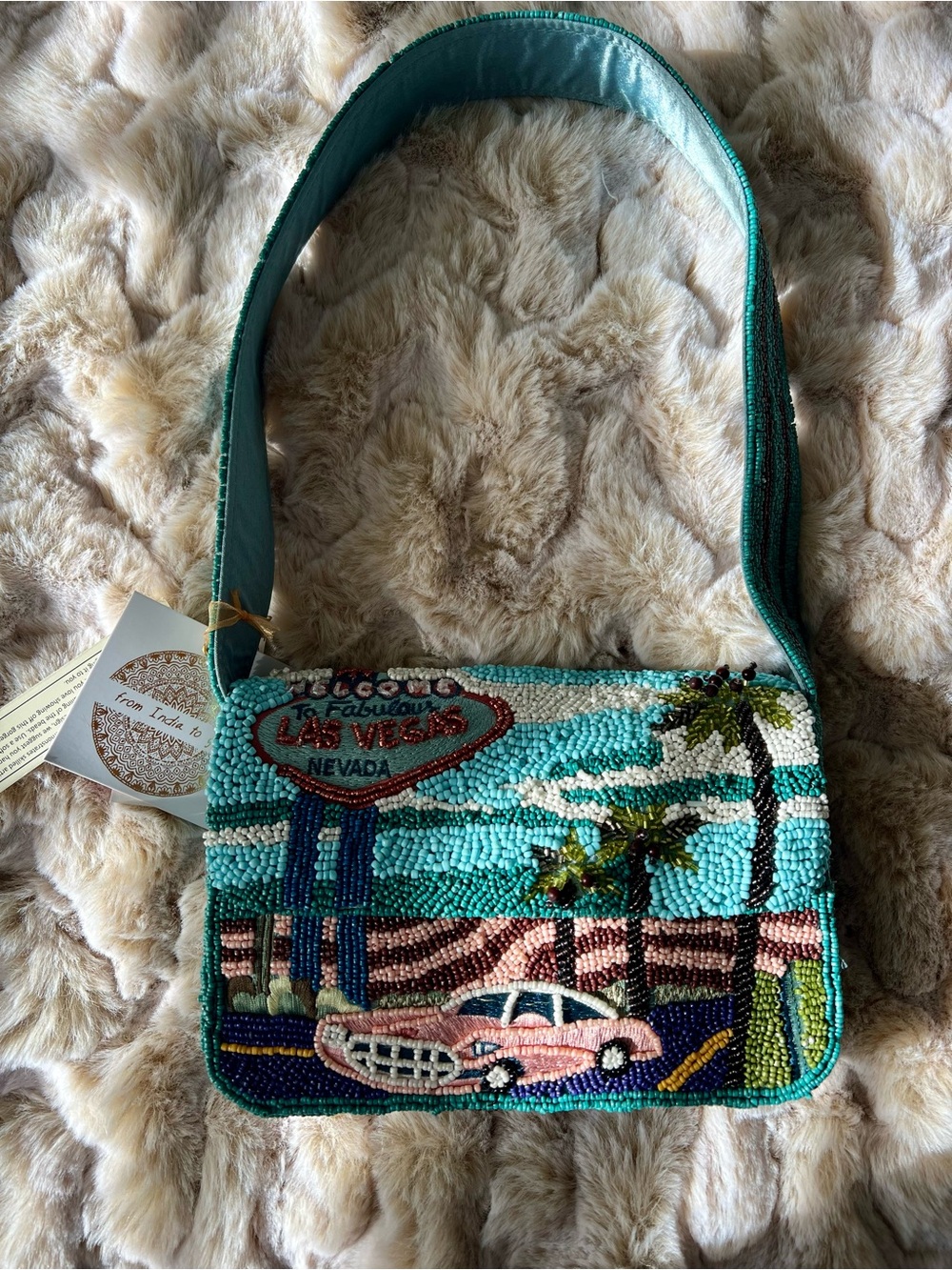 NWT Viral Welcome to Las Vegas Beaded Bag From India to You